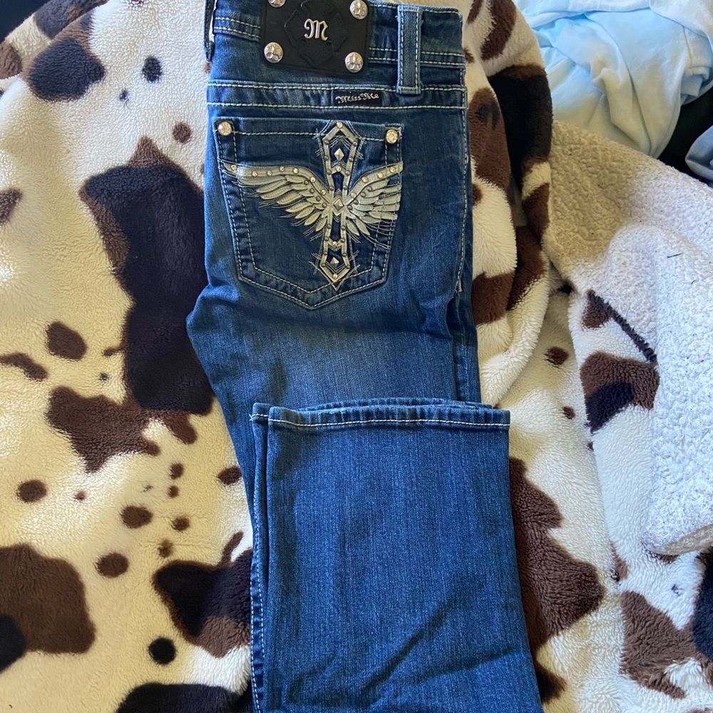 Miss Me lighter wash bootcut jeans